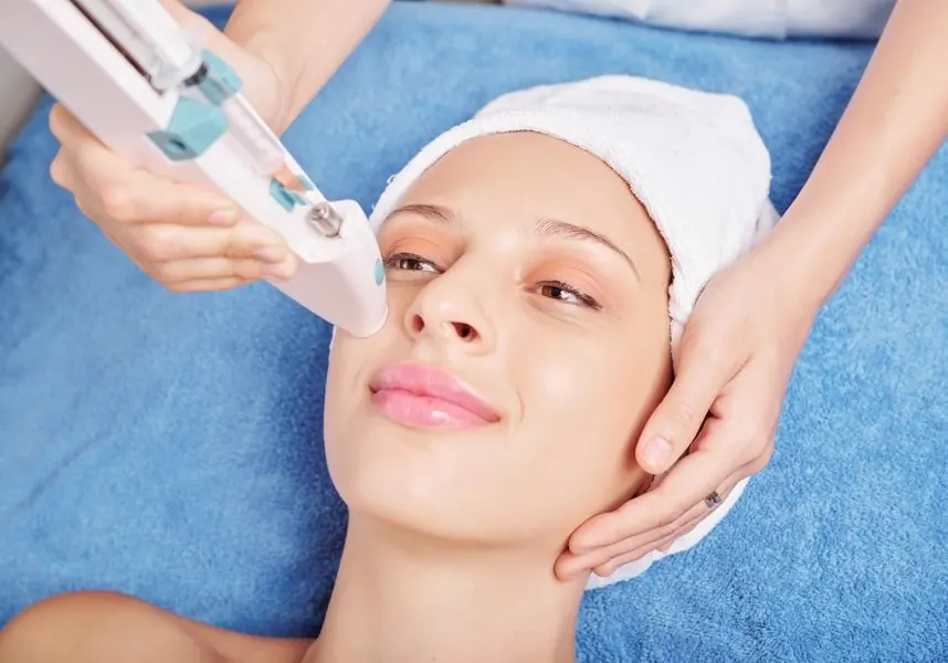 Meso facial mesotherapy treatment on a patient